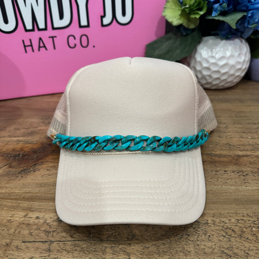 Chunky Turquoise Hat Chain