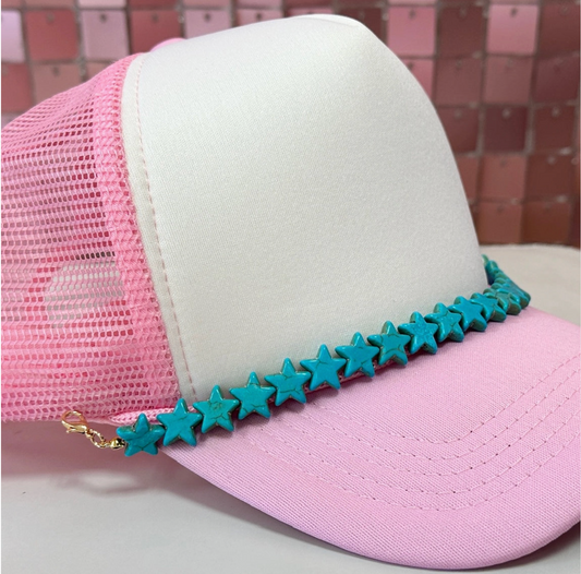 Star Turquoise Trucker Hat Chain